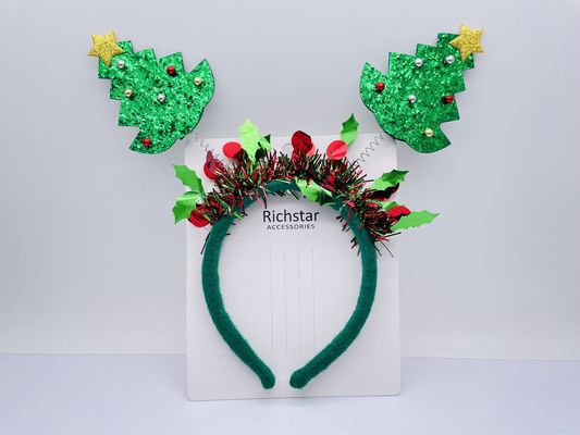 ポータブルパーティ クリスマスツリーヘアバンド 多角感 可愛いクリスマスヘッドバンド
