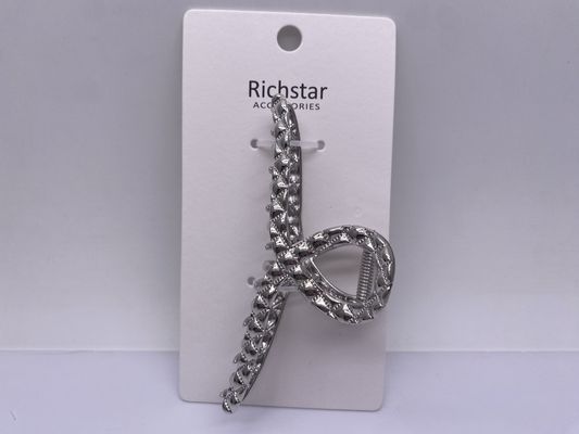金属ヘアアクセサリー 爪クリップ 実用的な銀色