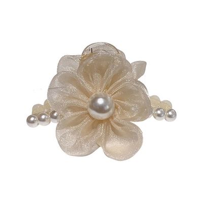 純粋で新鮮な真珠の花の髪爪クリップ