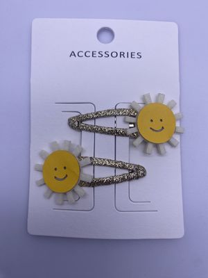 固定クリップ 耐久性 ハッピー サン キッズ ヘアクリップ 女の子用ポリエステル