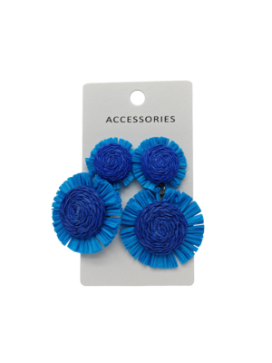 花織布 ボヘミア耳飾り 女性用 - 金銀合金