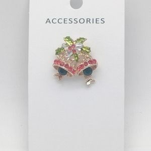 クリスマス ベル ブローチ 異なる色とデザイン あなたの休日のコレクションのために