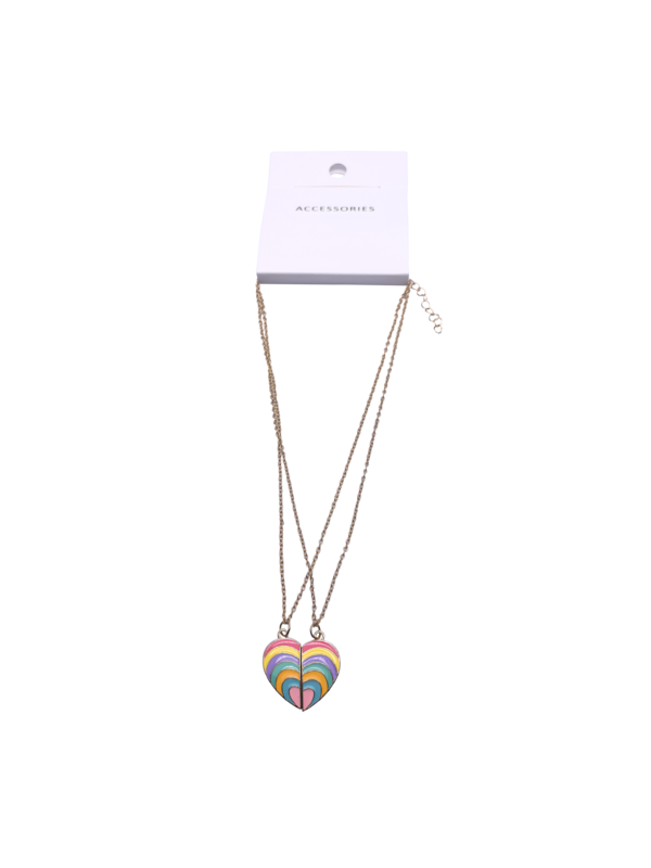 ファッション クリエイティブ 子供 レインボー ネックレス 彩色のエナメル バタフライ ハート ネックレス 友情 ネックレス