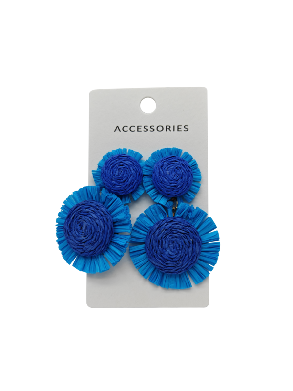 花織布 ボヘミア耳飾り 女性用 - 金銀合金